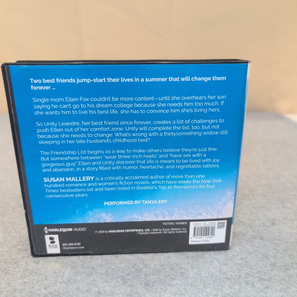 The Friendship List Susan Mallery Audiobook 9 CD Unabridged Tanya Eby Harlequin - Picture 2 of 2